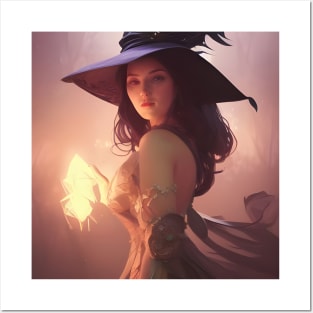 Cute fantasy witch artwork Posters and Art